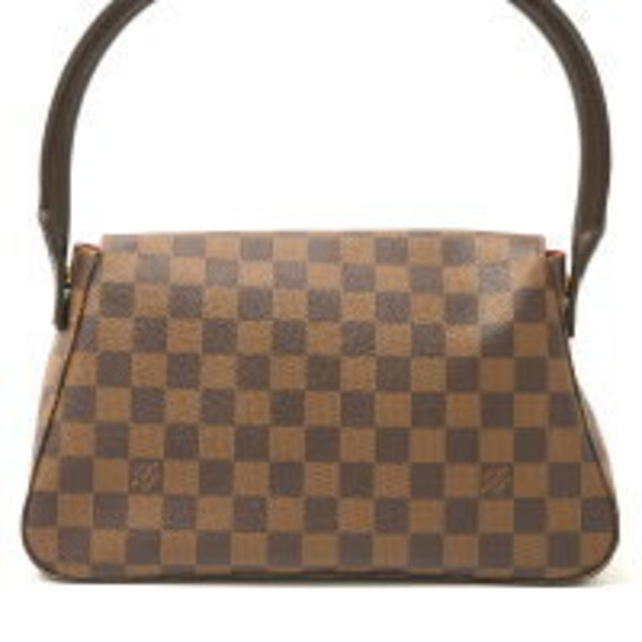 Louis Vuitton Looping Brown hand Bag Damier Ebene Shoulder Leather - Picture 4 of 7